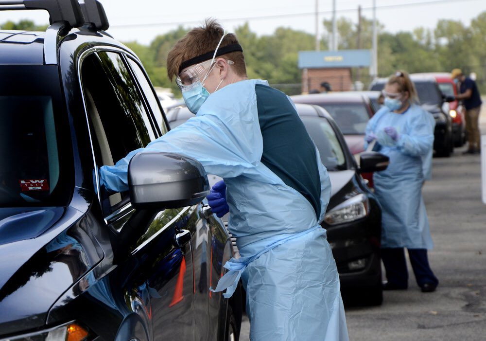 drive-thru flu vaccination clinic