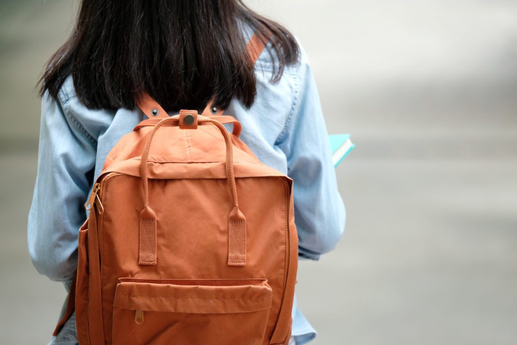 Student walking to school wearing a backpack. To make the back-to-school immunizations process easier for parents, our nurses are traveling to local schools from now until mid-April.